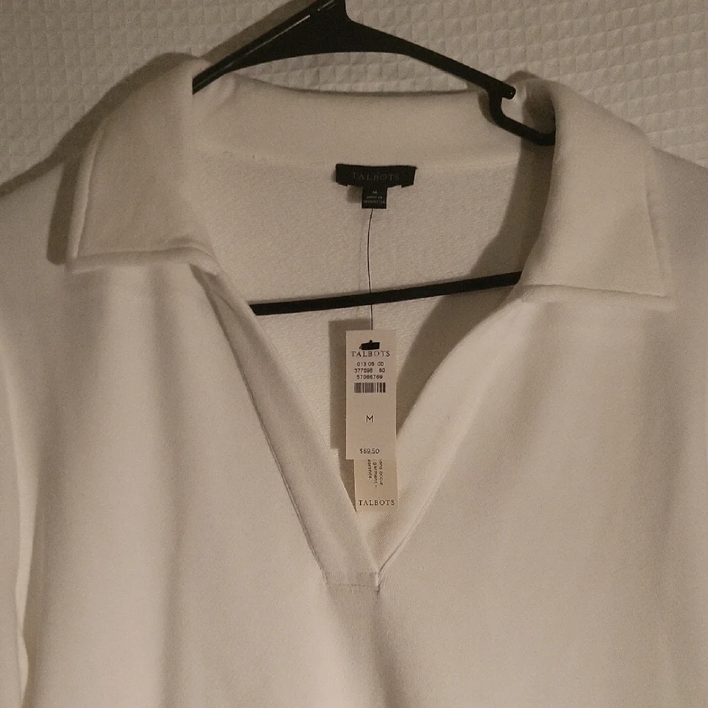 Talbots Ivory Collared Top - Picture 5 of 9